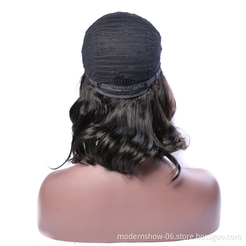 100% human hair pre plucked loose wave swiss lace front wig unprocessed raw virgin cuticles aligned loose wave lace closure wig